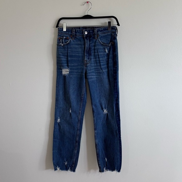 Abercrombie the Simone High Rise Ankle Straight size 4/27 distressed high rise - Picture 1 of 4
